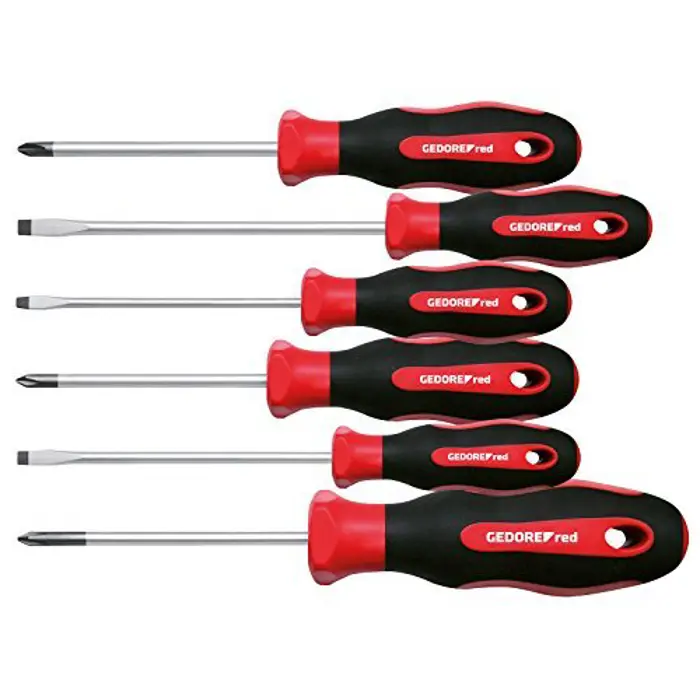 Gedore Red 2K screwdriver set, 6 pieces (red / black)