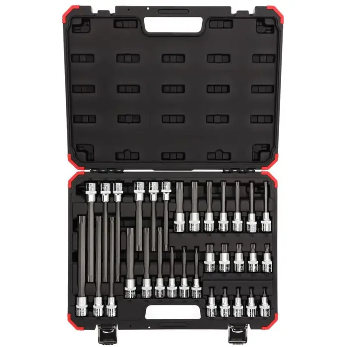GEDORE Red screwdriver socket set, 1/2 (black/red, 32 pieces, TORX, in case) 3301577