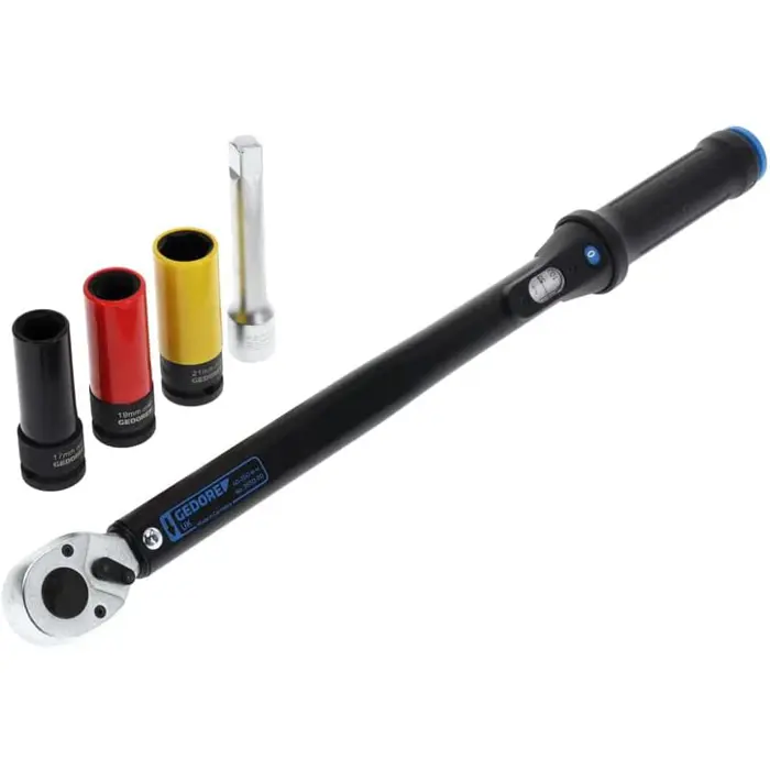 Gedore Torque wrench TORCOFLEX UK Set, 1/2 (black, incl. 3 aluminum rim sockets)