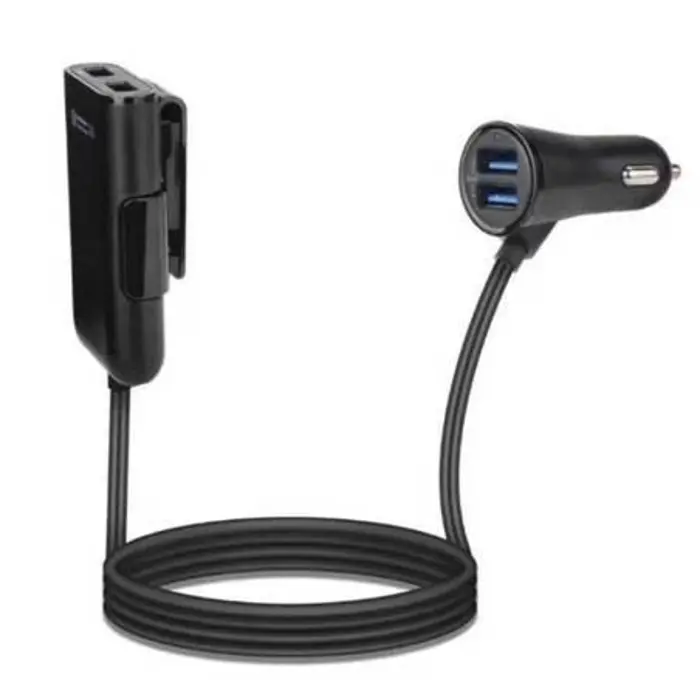 Gembird 4-port front and back seat car charger