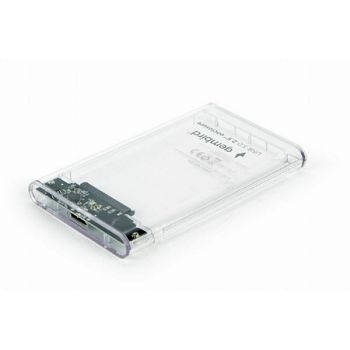 Gembird USB 3.0 2.5'' enclosure, for 9.5 mm drive, transparent plastic