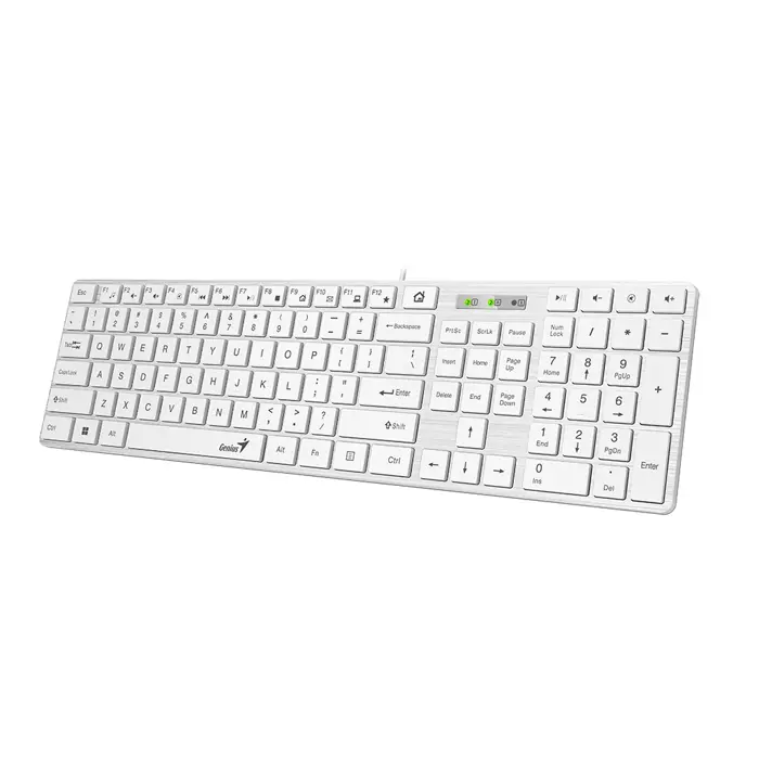 Genius SlimStar 126, tipkovnica, USB, bijela