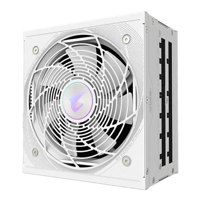 GIGABYTE AORUS ELITE P1000W ICE Power Supply Unit - PCIe 5.0, 80 PLUS Platinum, Fully modular design, 120mm Fan, ATX 3.0 compatible, EU Plug