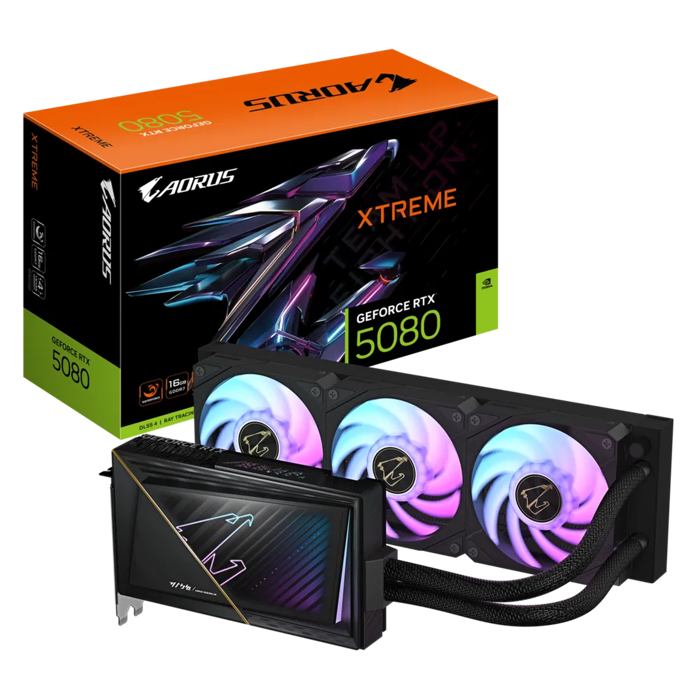 Gigabyte Aorus GeForce RTX 5080 Xtreme Waterforce 16G, 16384 MB GDDR7-GV-N5080AORUSX W-16GD