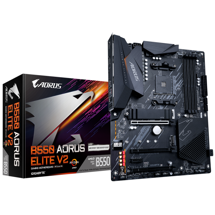 GIGABYTE B550 AORUS ELITE V2, DDR4, SATA3, USB3.2Gen2, DP, 2.5GbE, AM4 ATX