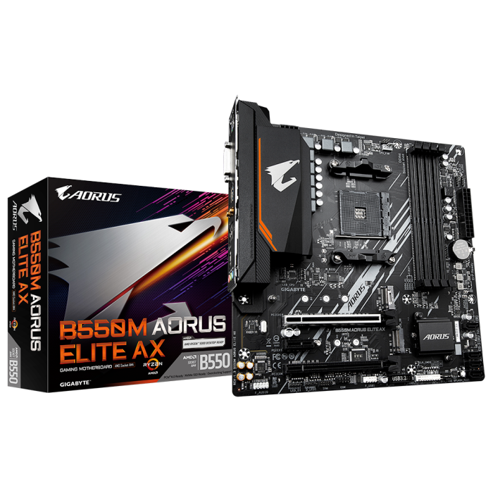 Gigabyte B550M Aorus Elite Ax, DDR4, SATA3, USB3.2GEN1, HDMI, AM4 MATX