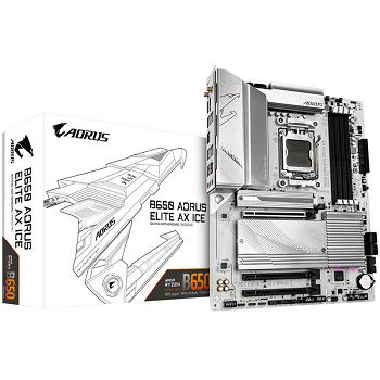 GIGABYTE B650 Aorus Elite AX ICE, AMD B650 Mainboard - Socket AM5, DDR5 B650 A ELITE AX ICE