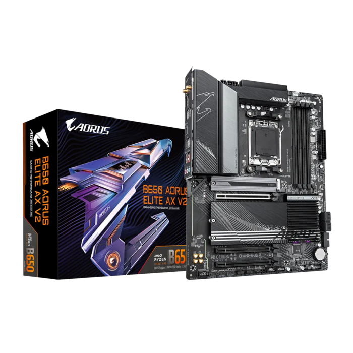 Gigabyte B650 Aorus Elite Ax V2, DDR5, SATA3, USB3.2GEN2X2, DP, 2.5GBE, WIFI 6E, AM5 ATX