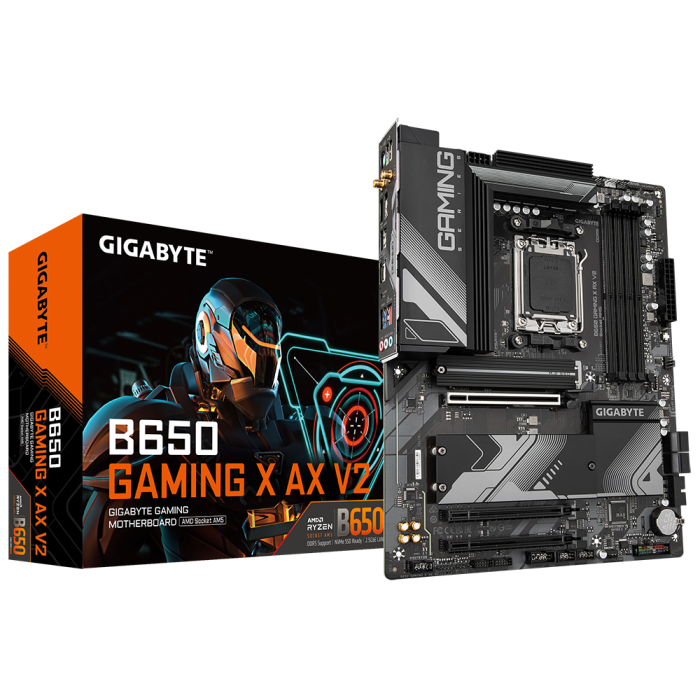 GIGABYTE B650 GAMING X AX V2, DDR5, SATA3, USB3.2Gen2x2, DP, 2.5GbE, WiFi 6E, AM5 ATX