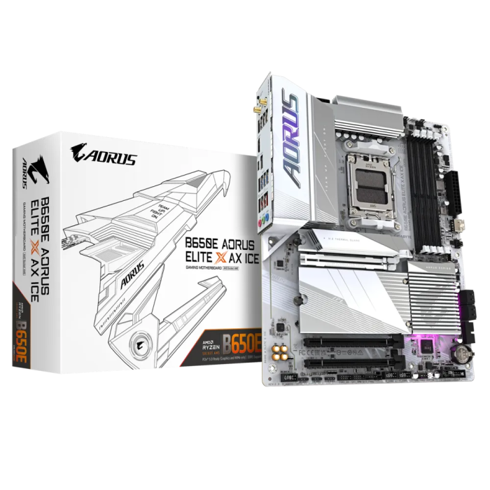 GIGABYTE B650E A ELITE X ICE, DDR5, SATA3, USB3.2Gen2x2, DP, 2.5GbE, WiFi 6E, AM5 ATX