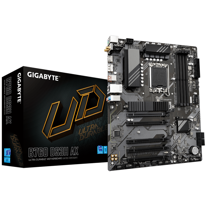 GIGABYTE B760 DS3H AX, DDR5, SATA3, USB3.2Gen2, DP, WiFi, LGA1700 ATX