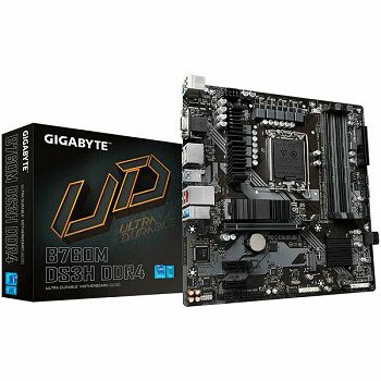 GIGABYTE B760M DS3H DDR4, DDR4, SATA3, USB3.2Gen2, DP, LGA1700 mATX