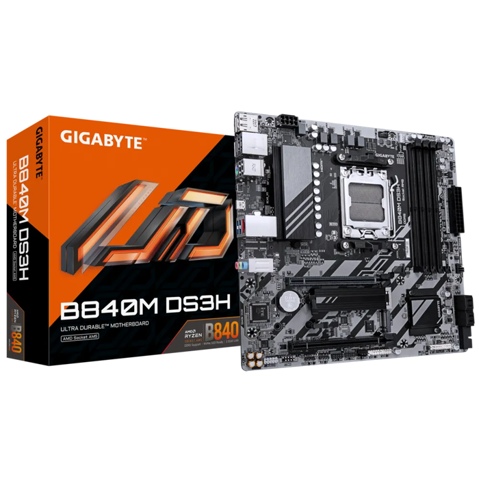 Gigabyte B840M DS3H, DDR5, SATA3, USB3.2GEN1, DP, 2.5GBE, AM5 MATX