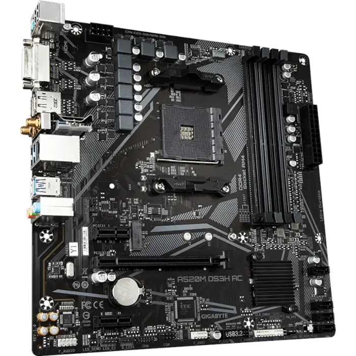 Gigabyte GA-A520M-DS3H AC,AM4,S3, U3, mATX