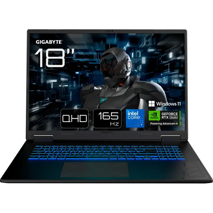 GigaByte GAMING A18 PRO DXJ (black, Intel Core? 7 240H, NVIDIA GeForce RTX 5070 Ti, 32 GB DDR5, 1 TB (1 TB SSD), Windows 11 Home) - German - DE Layout