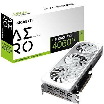 GIGABYTE GeForce RTX 4060 Ti Aero OC 8G, 8192 MB GDDR6 GV-N406TAERO OC-8GD