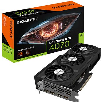 Gigabyte GeForce RTX 4070 WindForce 3X OC 12G, 12288 MB GDDR6X GV-N4070WF3OC-12GD 1.0