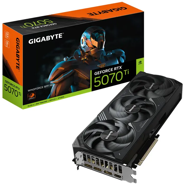 Gigabyte GeForce RTX 5070 Ti Windforce SFF 16G, 16384 MB GDDR7-GV-N507TWF3-16GD