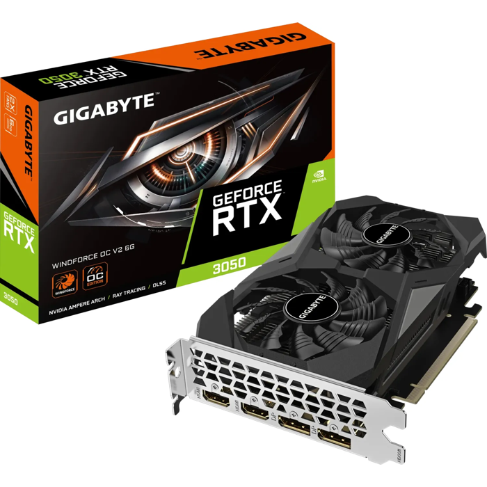 GIGABYTE GIFORTE GEFORCE RTX 3050 WINDFORCE OC V2 6G, 6GB GDDR6, PCI-E 4.0