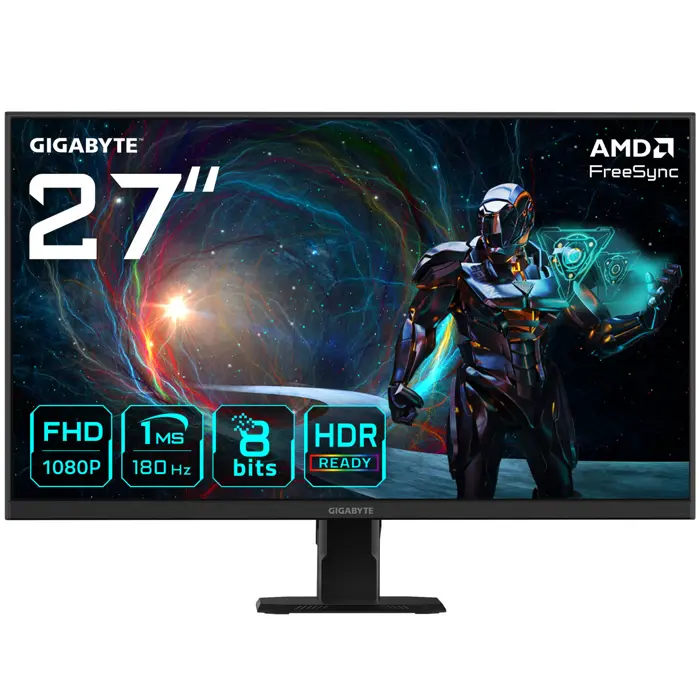 GIGABYTE GS27FA, 27 Zoll Gaming Monitor, 180Hz, IPS, FreeSync, FreeSync-GS27FA EU