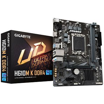 GIGABYTE H610M K DDR4, Intel H610 Mainboard - Socket 1700, DDR4 H610M K DDR4