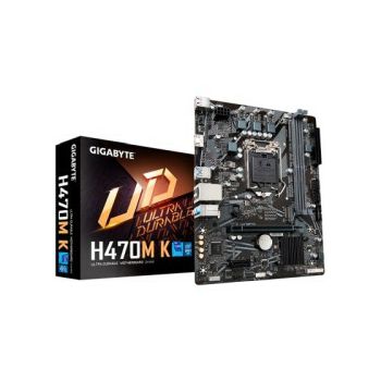 GigaByte MB H470M K S.1200, DDR4/3200, PCIe 3.0, SATA3, M.2, G-LAN, HDMI, USB3.2, 7.1ch., mATX