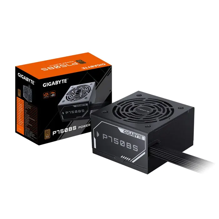 GIGABYTE P750BS Power Supply - PCIe 5.0, 80 PLUS Bronze, Fully Modular Design, 120mm Fan, ATX compatible, EU Plug