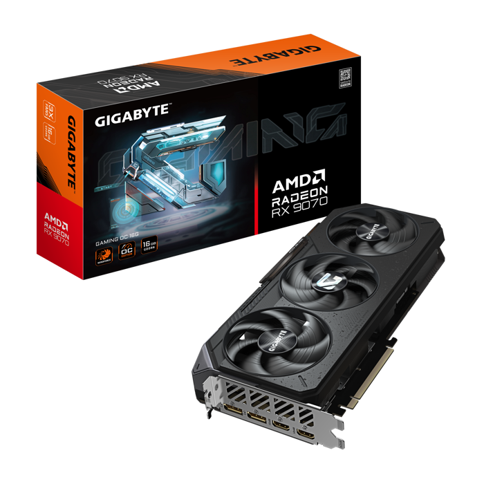 Gigabyte Radeon RX 9070 Gaming OC 16G Grafikkarte, 16384 MB GDDR6-GV-R9070GAMING OC-16GD