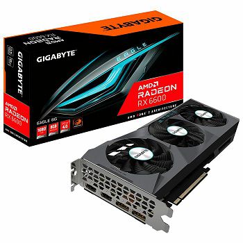 GIGABYTE AMD Radeon RX-6600 EAGLE, 8GB GDDR6 128bit, WINDFORCE 3X