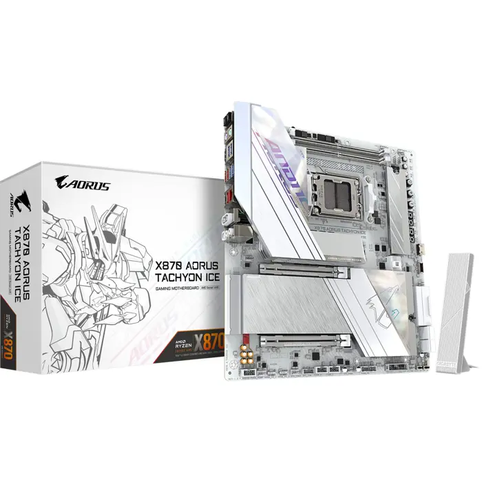 Gigabyte X870 A Tachyon ICE AMD AM5 ATX Motherboard White