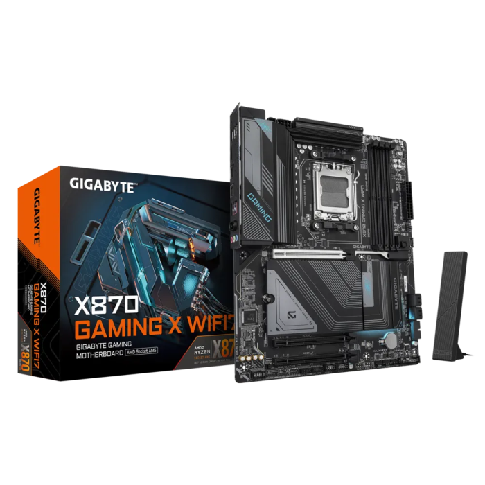 GIGABYTE X870 GAMING X WIFI7, DDR5, SATA3, USB4, DP, 2.5GbE, WiFi 7, AM5 ATX