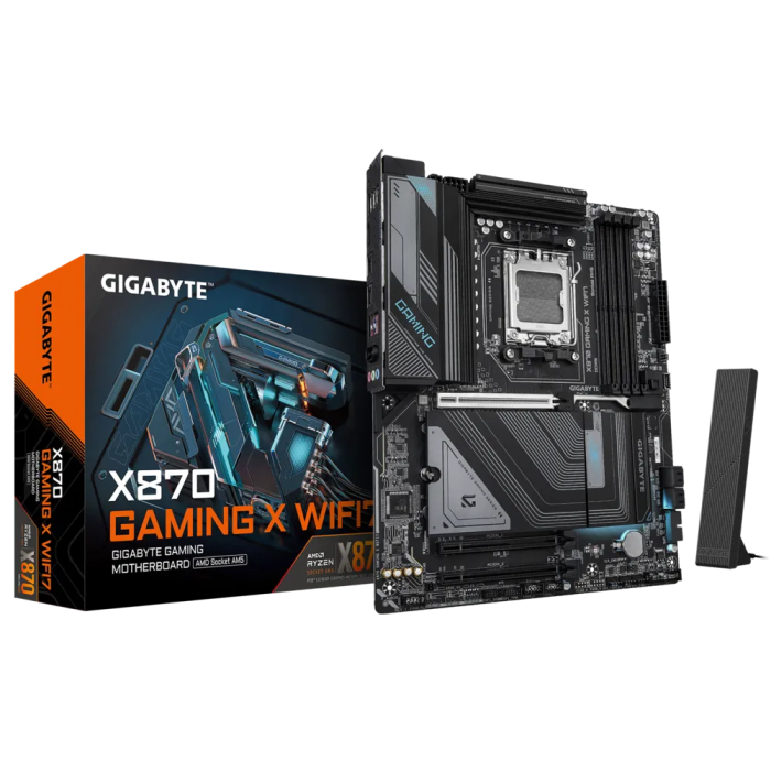 GIGABYTE X870 GAMING X WIFI7, DDR5, SATA3, USB4, DP, 2.5GbE, WiFi 7, AM5 ATX