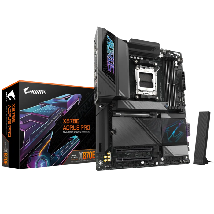 Gigabyte X870E AORUS PRO, DDR5, SATA3, USB4, DP, 2.5GBE, WIFI 7, AM5 ATX