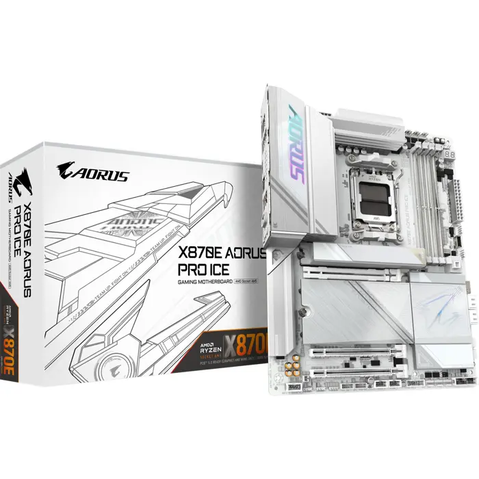 GIGABYTE X870E AORUS PRO ICE - Socket AM5 - motherboard (silver)