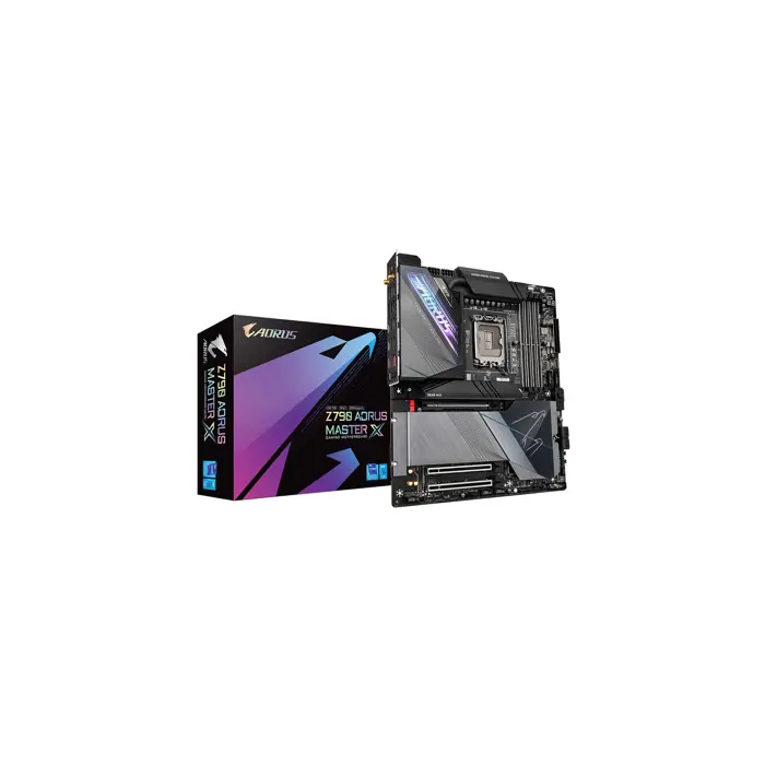 Gigabyte Z790 AORUS MASTER X Motherboard- Supports Intel 13th Gen CPUs, 20+1+2 phases VRM, up to 8266MHz DDR5 (OC), 1x PCIe 5.0 + 4x PCIe 4.0 M2, 10GbE LAN, Wi-Fi 7, USB 3.2 Gen 2x2