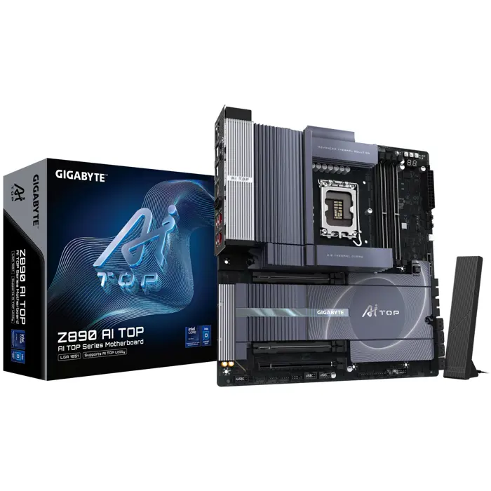 GIGABYTE Z890 AI Top Mainboard, Sockel LGA 1851, Intel Z890, E-ATX, DDR5-Z890 AI TOP