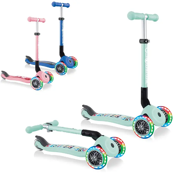 GLOBBER Junior Foldable Fantasy Lights, Scooter (mint, mint-Tribal)