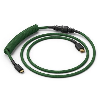 Glorious Coiled Cable Forest Green, USB-C to USB-A spiral cable - 1.37m, green GLO-CBL-COIL-FG