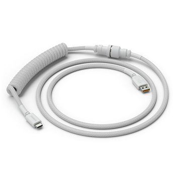 Glorious Coiled Cable Ghost White, USB-C to USB-A spiral cable - 1.37m, white GLO-CBL-COIL-WHITE