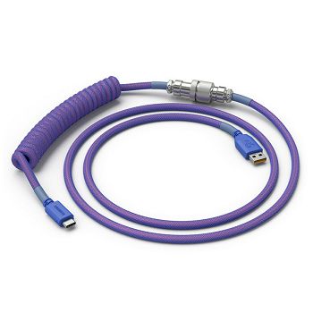 Glorious Coiled Cable Nebula, USB-C to USB-A spiral cable - 1.37m, purple GLO-CBL-COIL-NEBULA