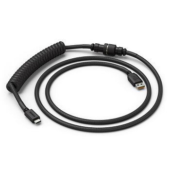 Glorious Coiled Cable Phantom Black, USB-C to USB-A spiral cable - 1.37m, black GLO-CBL-COIL-BLACK
