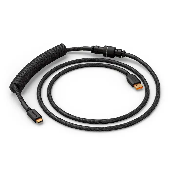 Glorious GMMK Coiled Cable Phantom Black, Spiralkabel, USB-C/USB-A - schwarz-GLO-KB-ACC-CBL-COIL-PBLK