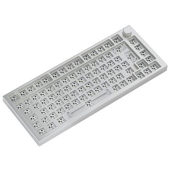 Glorious GMMK Pro White Ice 75% TKL Keyboard - Barebone, ISO Layout, Silver 