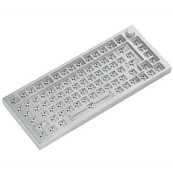 Glorious GMMK Pro White Ice 75% TKL Keyboard - Barebone, ANSI-Layout, silver GLO-GMMK-P75-RGB-W