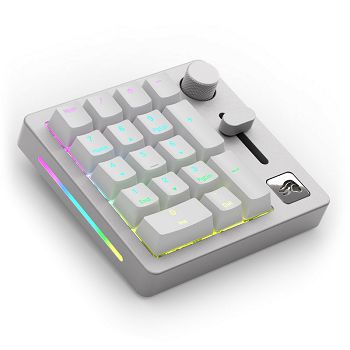 Glorious GMMK Wireless Numpad - Fox Switches, grey/white GLO-GMMK-NP-FOX-W