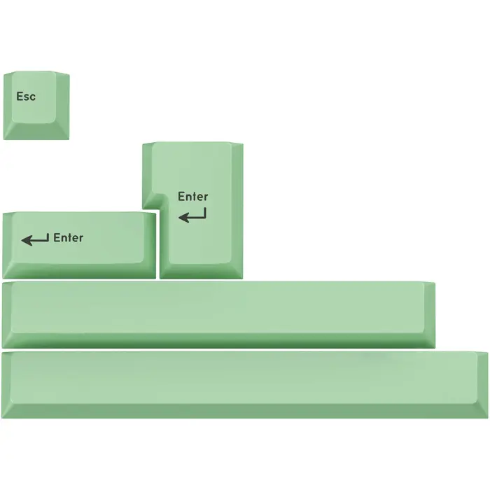 GMK Additional Kit, ABS-Keycaps, Double-Shot, Erweiterungsset für ISO & ANSI - pastell grün-FPTK5051