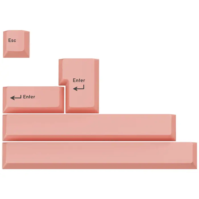 GMK Additional Kit, ABS-Keycaps, Double-Shot, Erweiterungsset für ISO & ANSI – pastell pink-FPTK5052