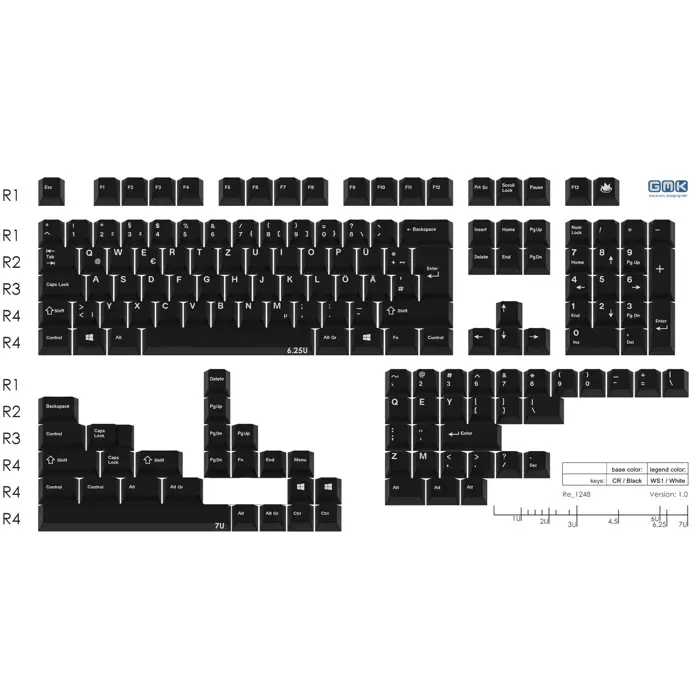 GMK WoB Base Set Caseking, ABS-Keycaps, Double-Shot, ISO (DE)- & ANSI (US)-Layout-FPTK2043