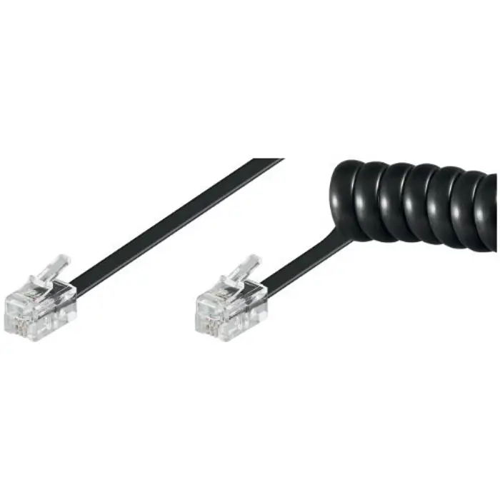 goobay Cable telefoniczny (Spiralny) RJ10 4m