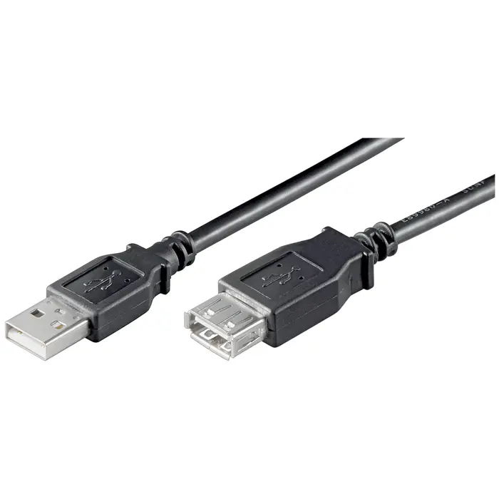 goobay Cable USB2++ Verlängerung black, 5 Meter, doppelt geschirmt